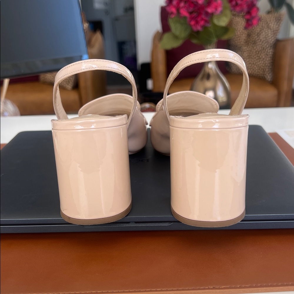 Blush/nude Prada block heel mules size 38 (8 US) - Picture 9 of 9